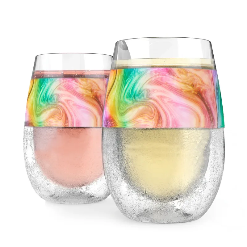 Wine FREEZE™ in Unicorn Swirl, Set of 2