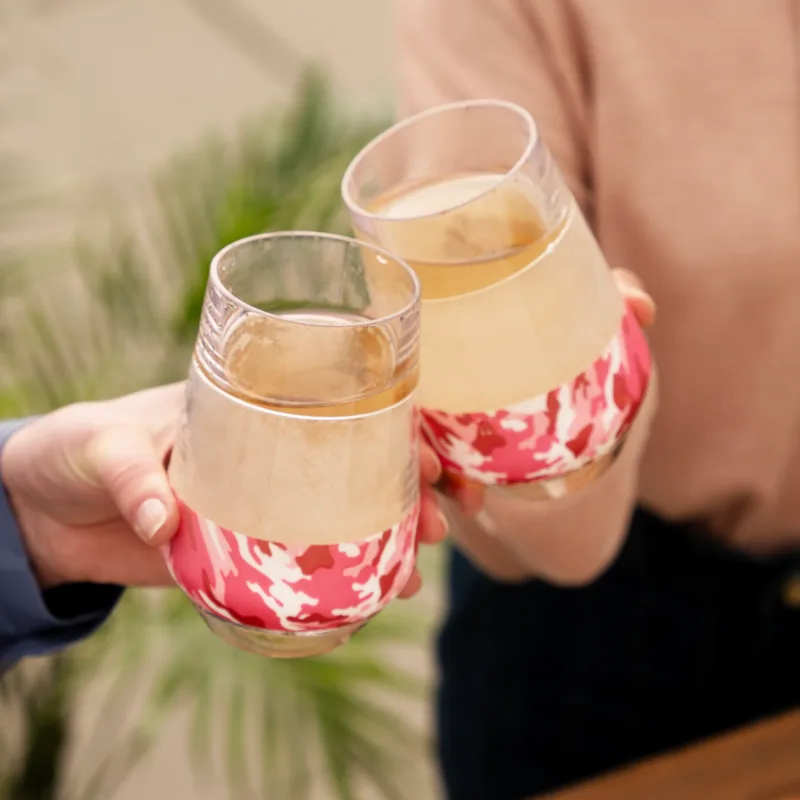 Wine FREEZE™ XL in Pink Camo, Set of 2