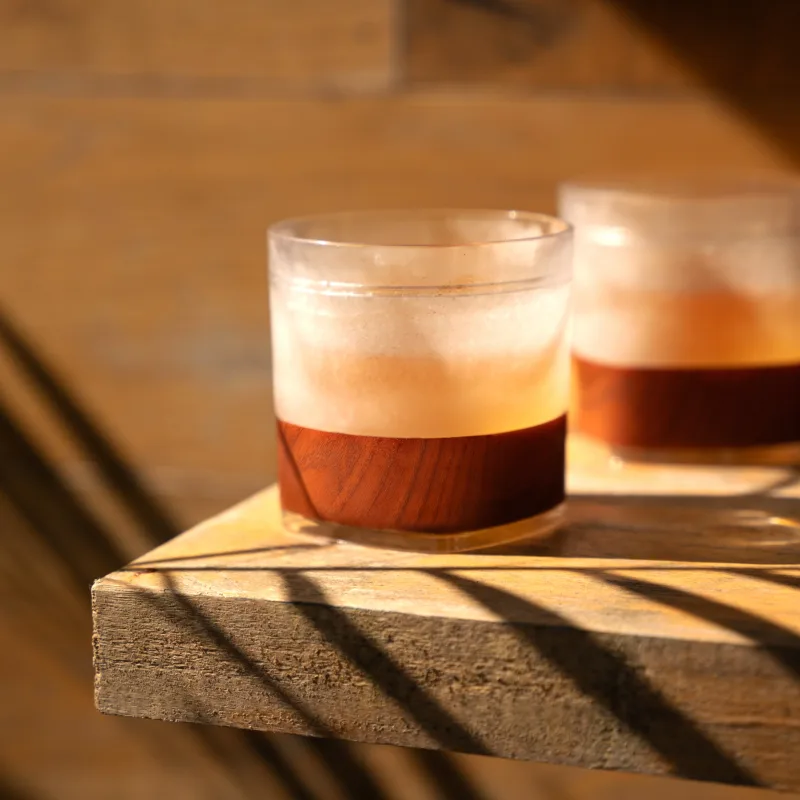 Whiskey FREEZE™ i træmønster, sæt med 2