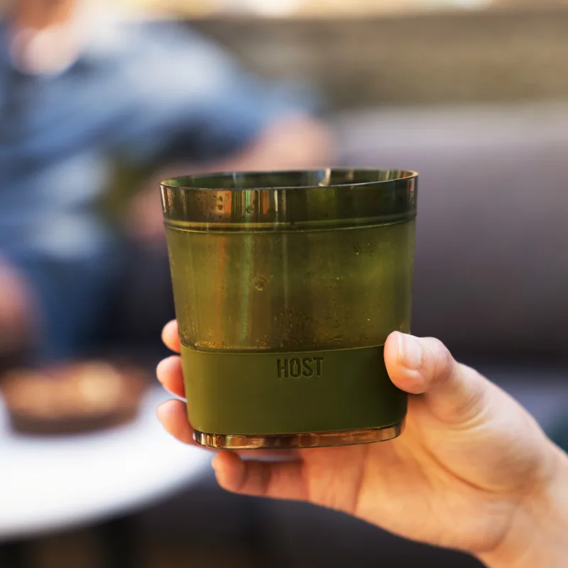 Whiskey FREEZE™ i olivengrøn, sæt med 2