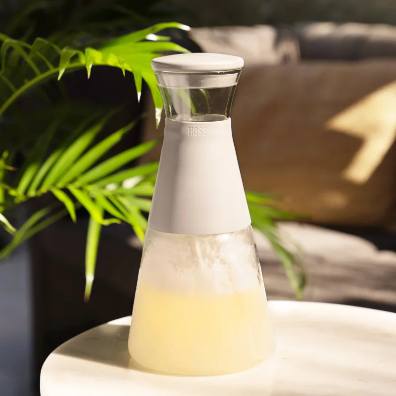 Glass FREEZE™ karaffel med låg i grå