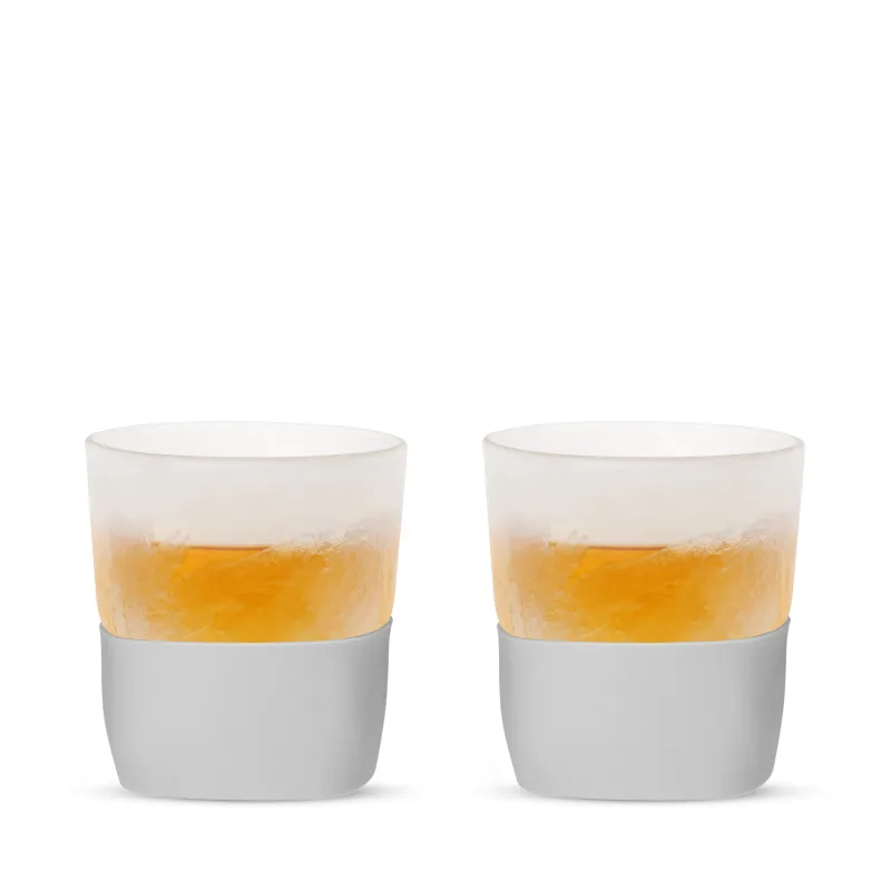 Glass Whiskey FREEZE™ i grå, sæt med 2