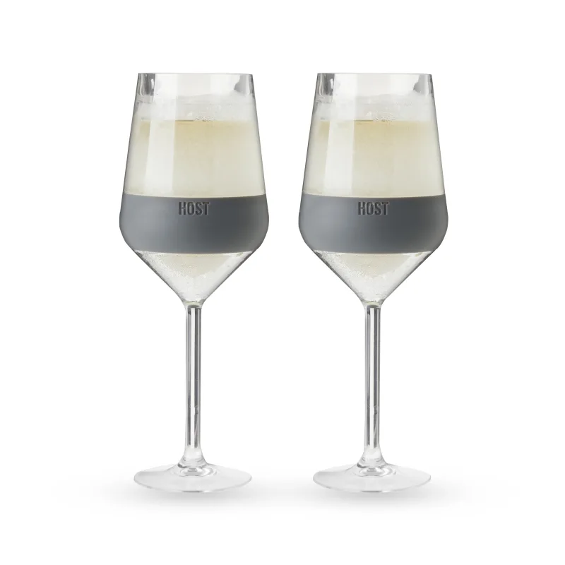Stemmed Wine FREEZE™ in Gray, Set of 2