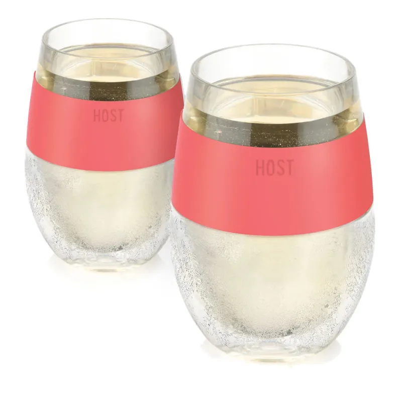 Wine FREEZE™ in Coral, Set of 2