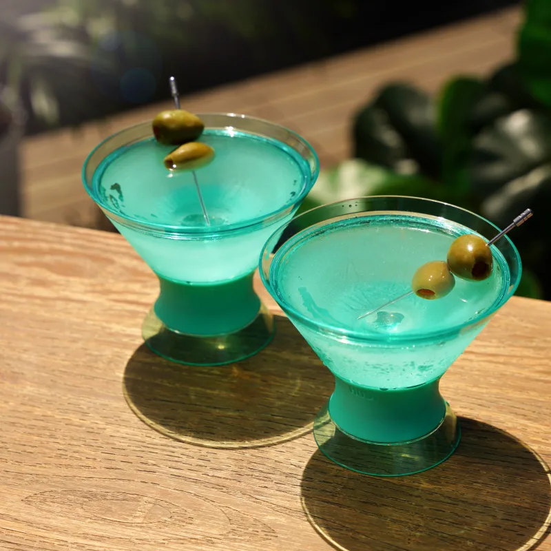 Martini FREEZE™ in Tinted Aqua, Set of 2