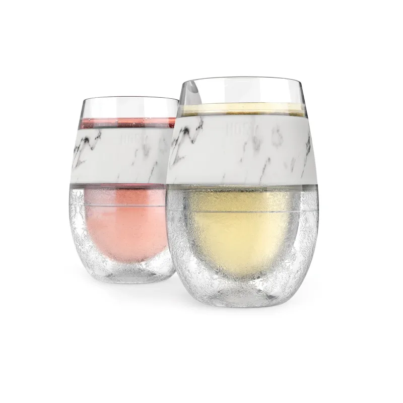 Wine FREEZE™ in Marble, Set of 2