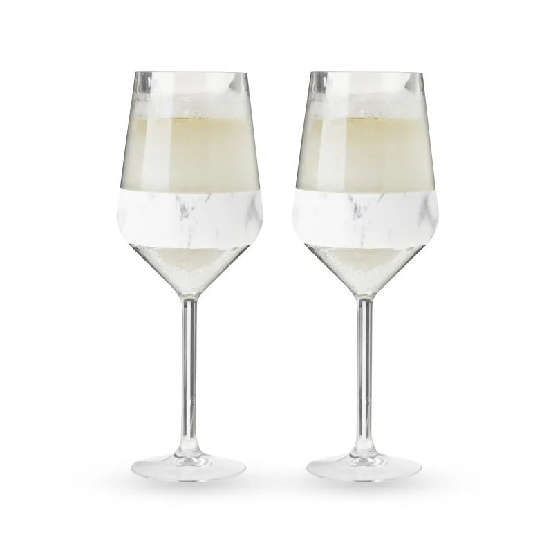 Stemmed Wine FREEZE™ in Marble, Set of 2