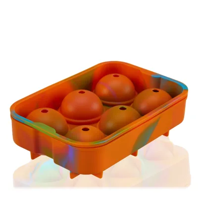 Silicone 2" Ice Sphere Mold w kolorowym marmurze
